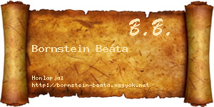 Bornstein Beáta névjegykártya