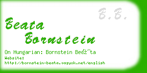 beata bornstein business card